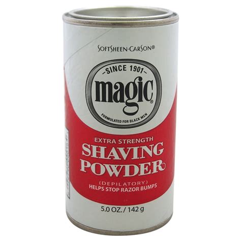 Blue mafic shaving powder